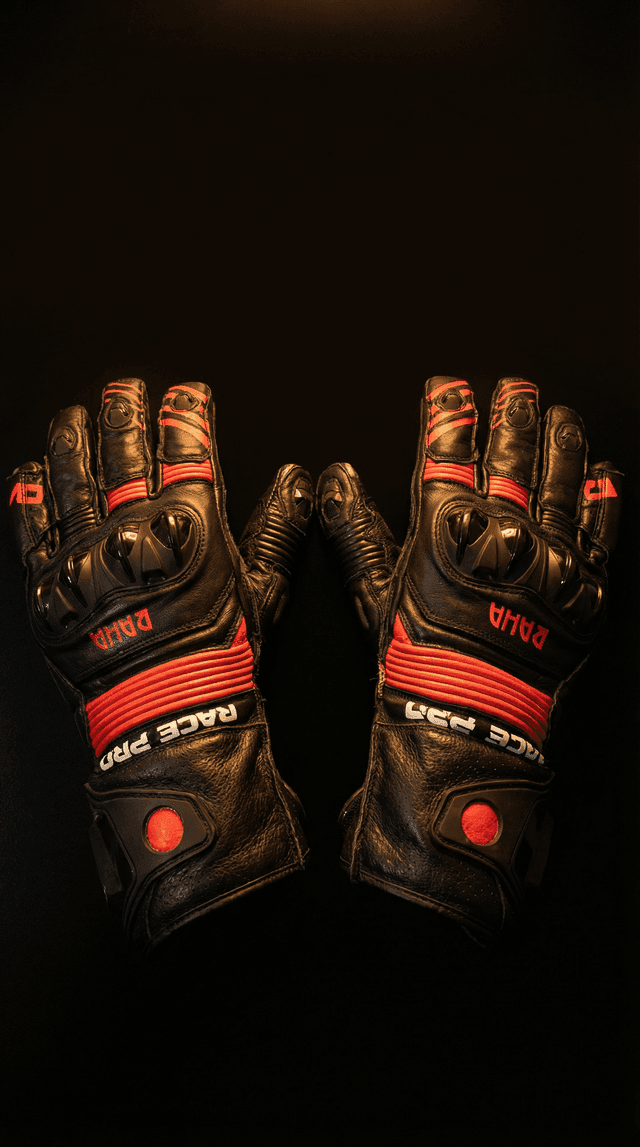 Race Pro Long Motorbike Leather Gloves